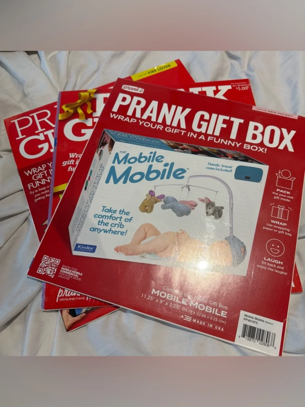 🍼 Lot 3 baby parent shower prank-o gift boxes NIP prank gag funny party